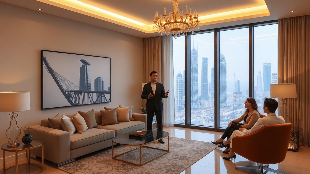 Real estate marketing shoot in a Dubai show apartment